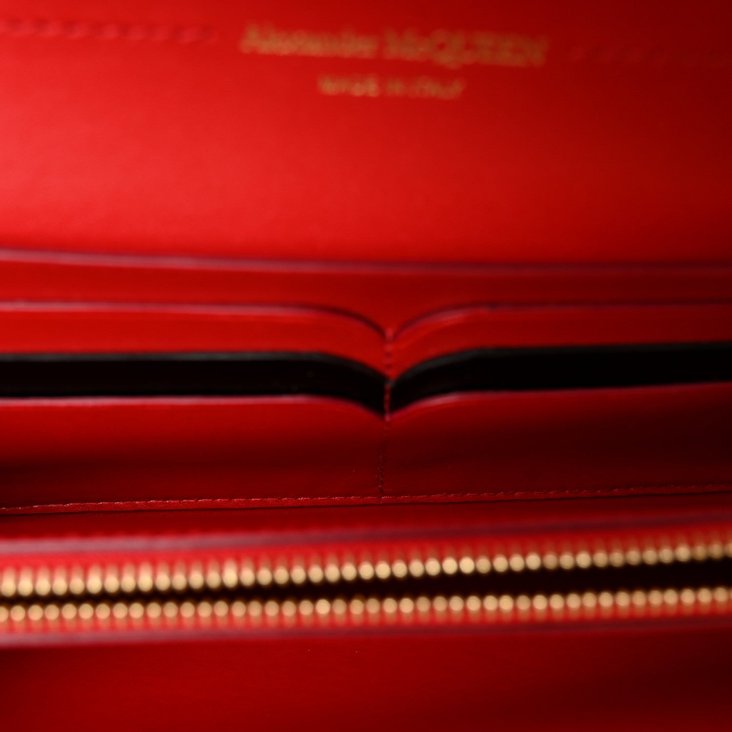 Alexander McQueen Calfskin Wallet on Chain Red 5 of 11