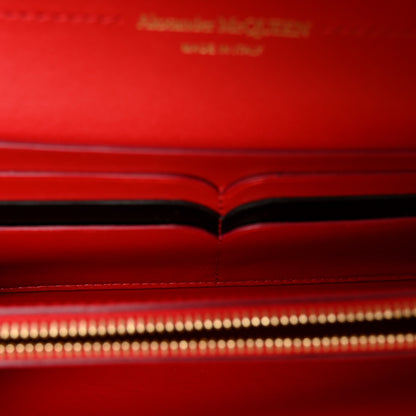 Alexander McQueen Calfskin Wallet on Chain Red 5 of 11