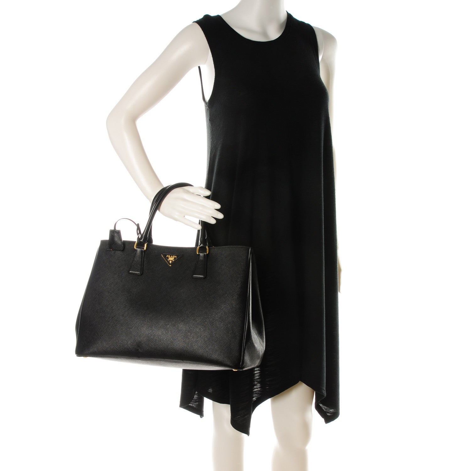 Prada Saffiano Lux Large Tote Nero Black 2 of 9