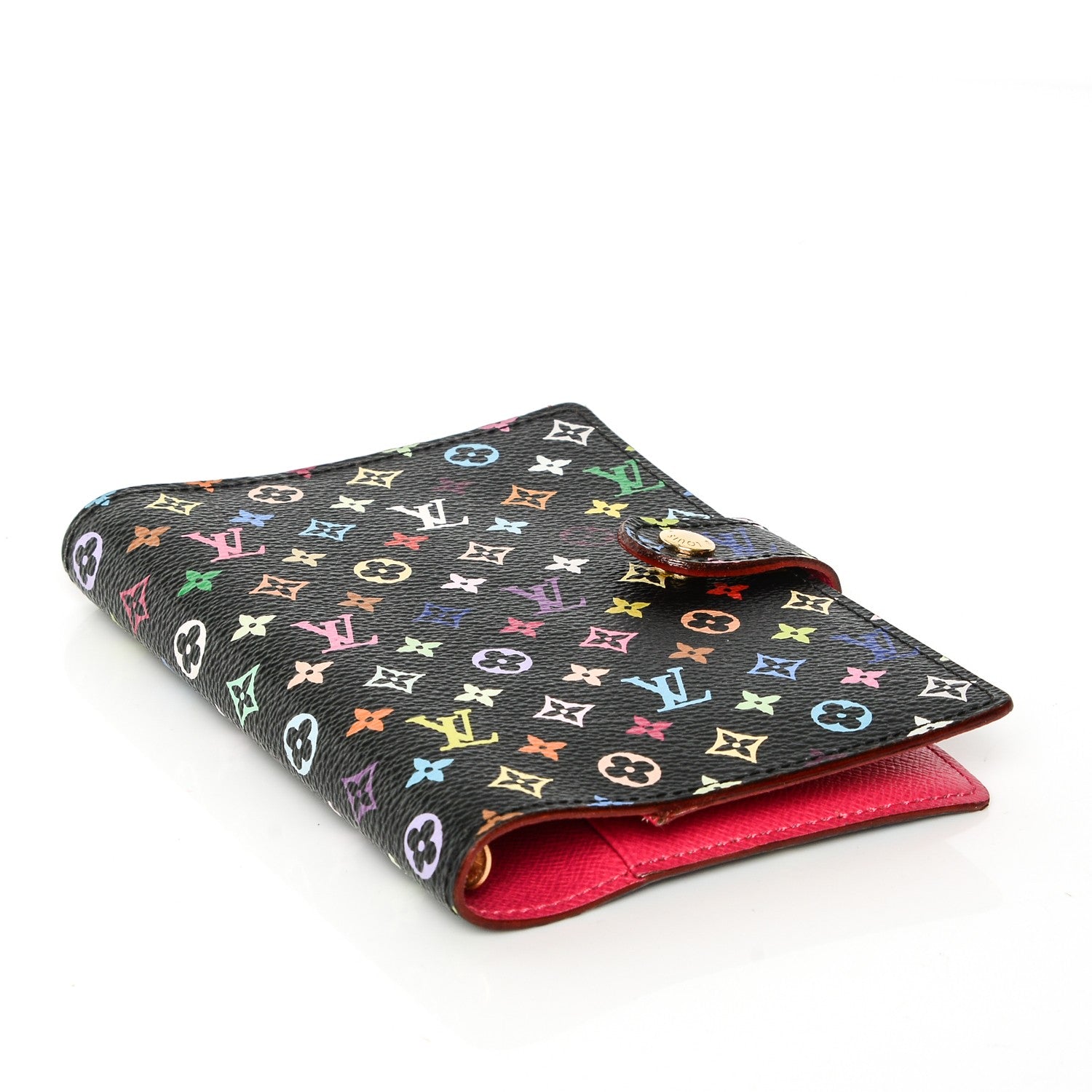 Louis Vuitton Monogram Multicolor Small Ring Agenda Cover Black Grenade 4 of 9