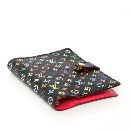 Louis Vuitton Monogram Multicolor Small Ring Agenda Cover Black Grenade 4 of 9