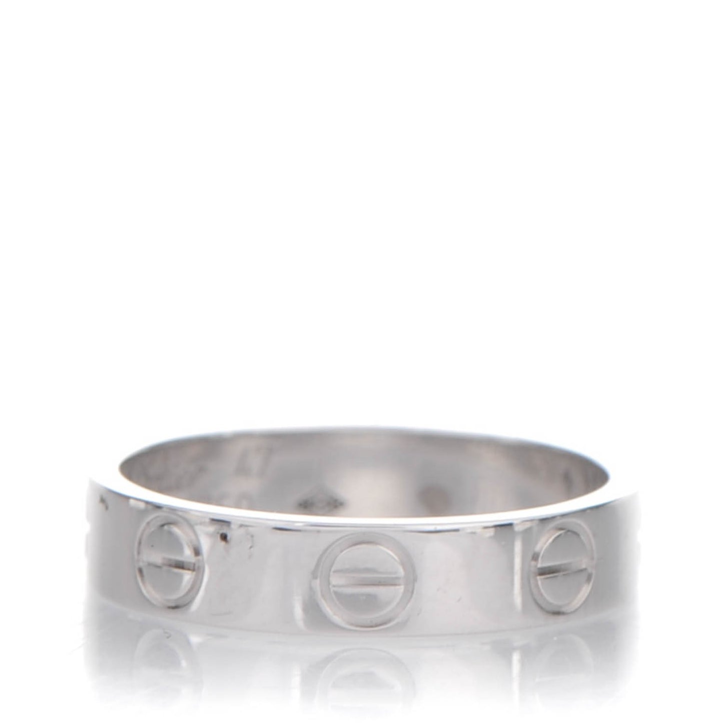 18K White Gold 4mm LOVE Wedding Band Ring 47 4