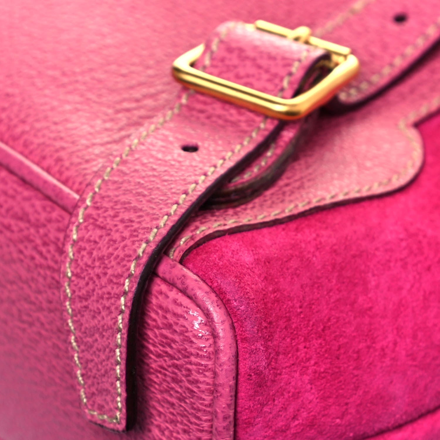 Gucci Suede Calfskin Bamboo Backpack Pink 11 of 12