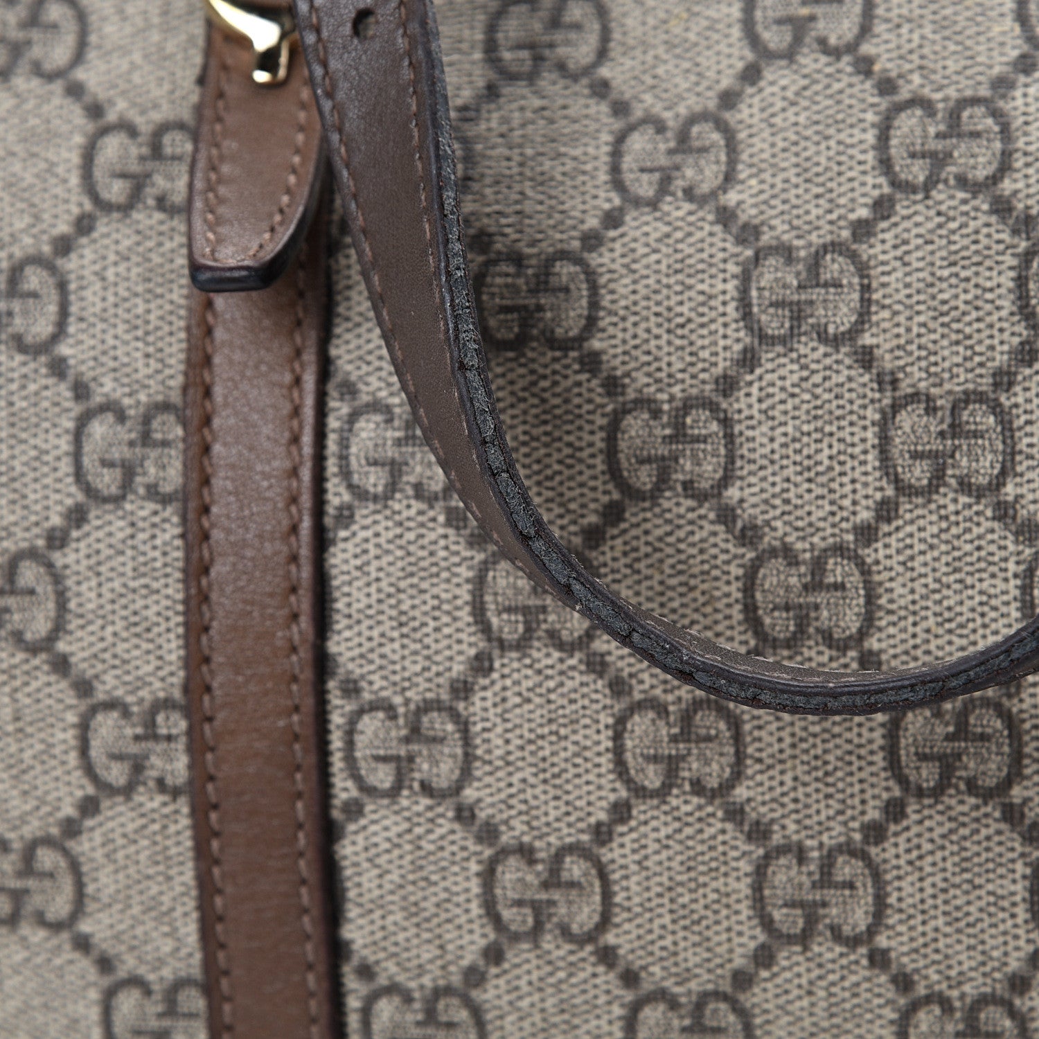 Gucci GG Supreme Monogram Margaux Calfskin Medium Nice Boston Beige Ebony Acero 18 of 25