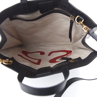 Gucci Soft GG Supreme Monogram Kingsnake Vertical Tote Black 4 of 8