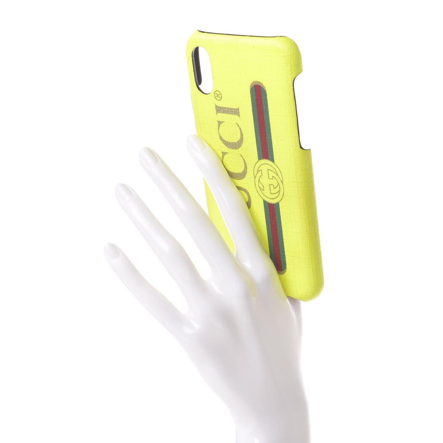 Rubber Print iPhone Xs Case Yellow Fluo Green