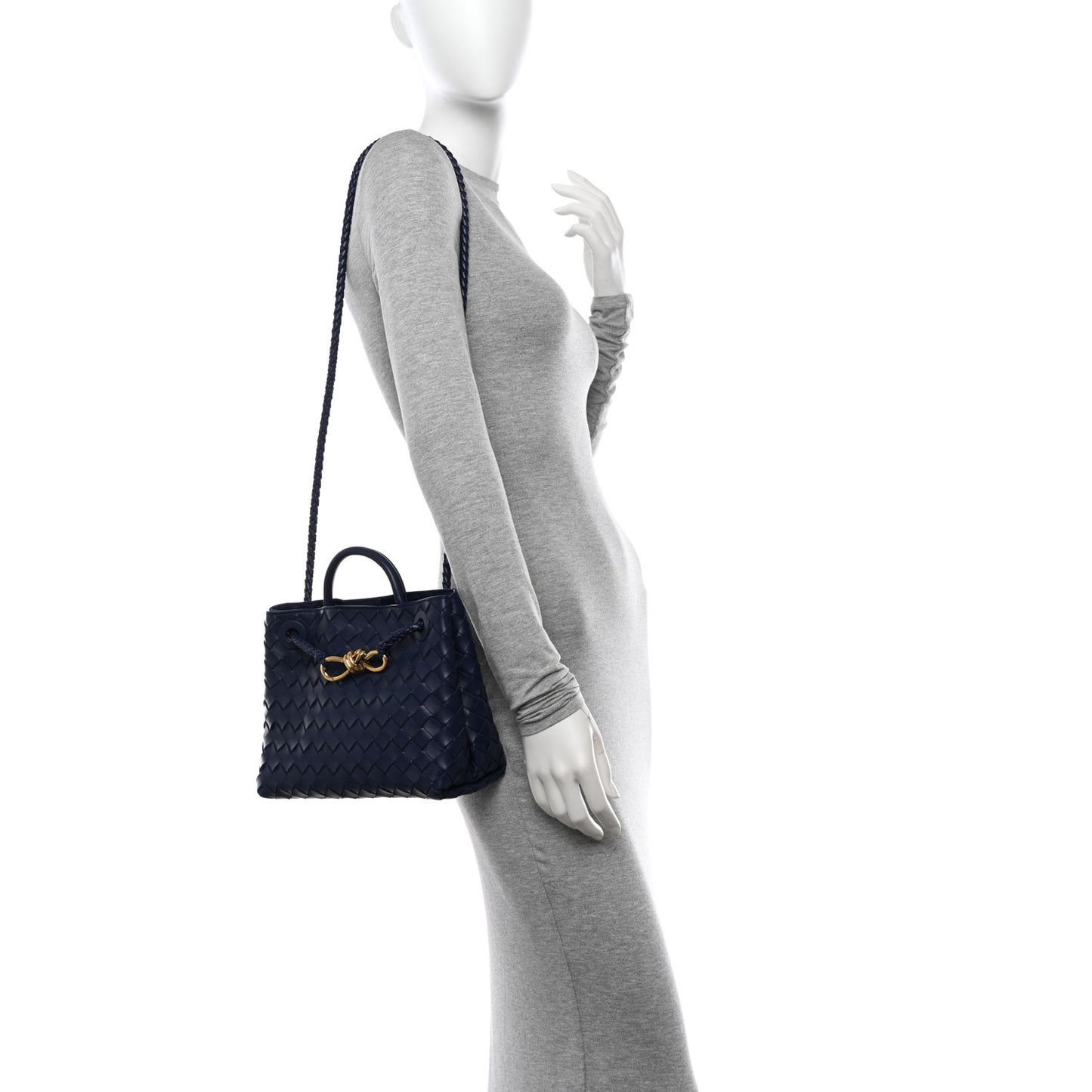 Nappa Intrecciato Small Andiamo Shoulder Bag Duke