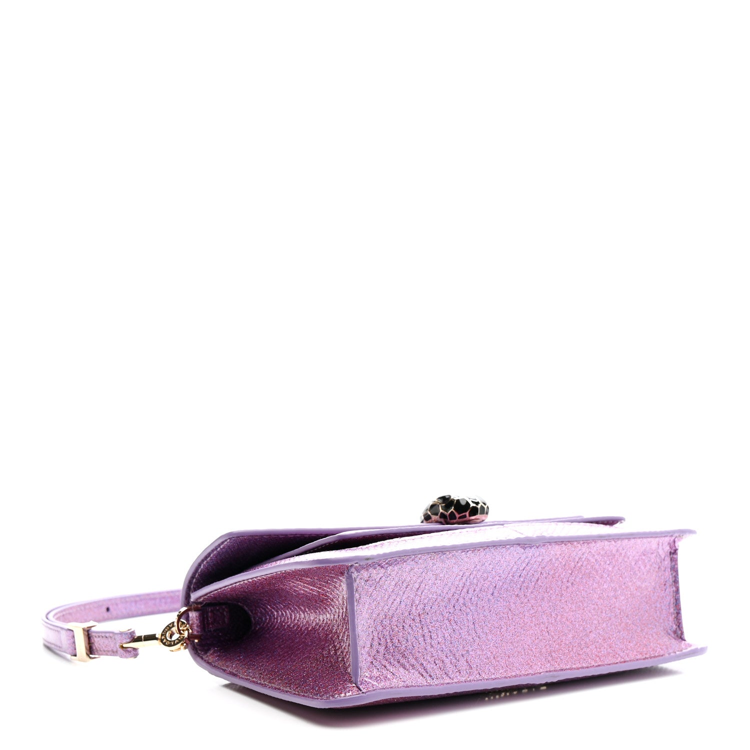 Bulgari Metallic Karung Serpenti Forever Shoulder Bag Sheer  Amethyst 5 of 11