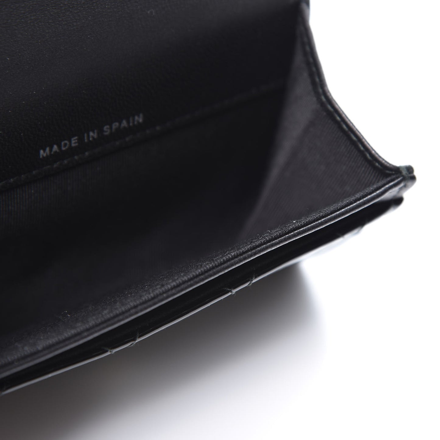 Patent Quilted Flap Card Holder Black