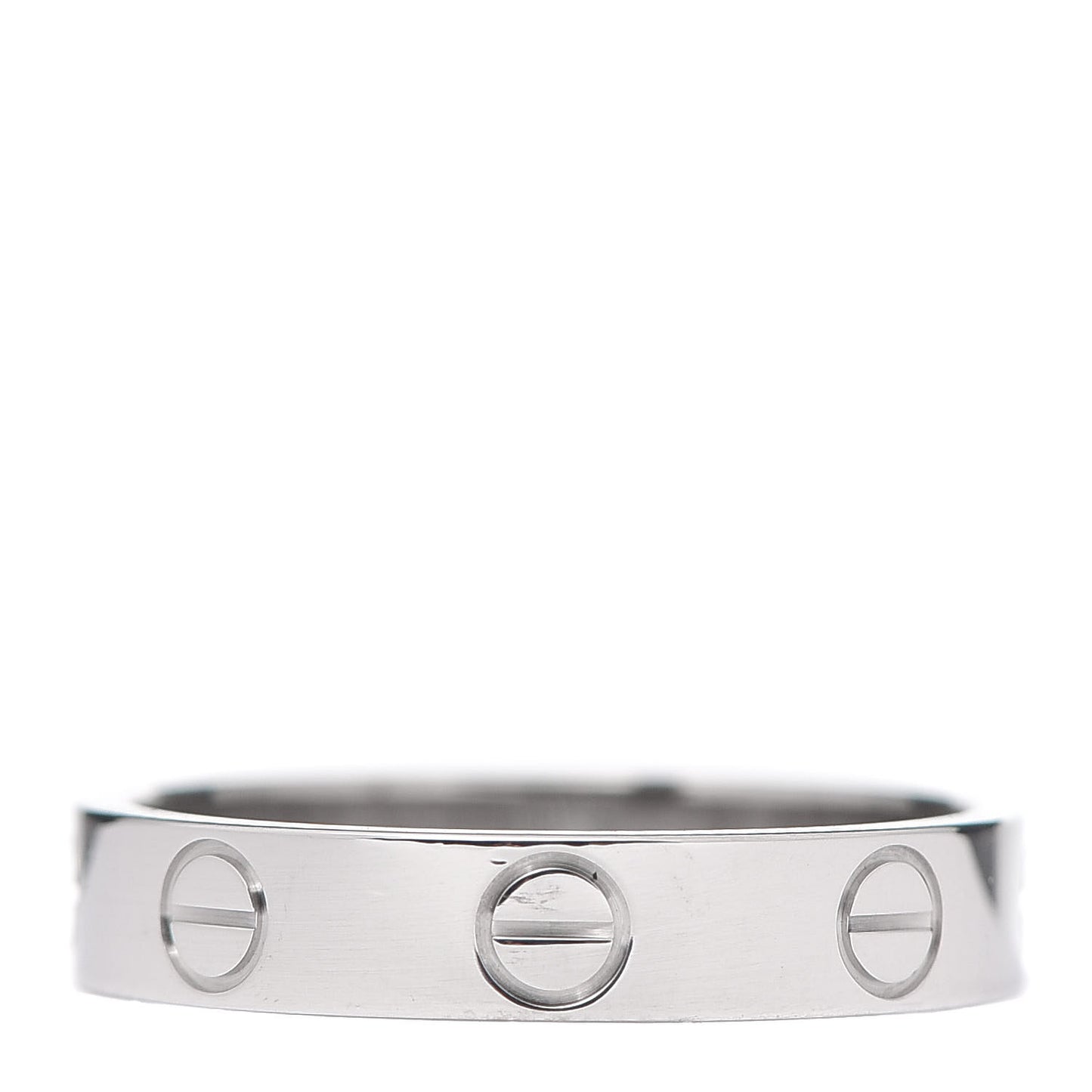 18K White Gold 3.5mm LOVE Wedding Band Ring 50 5.25