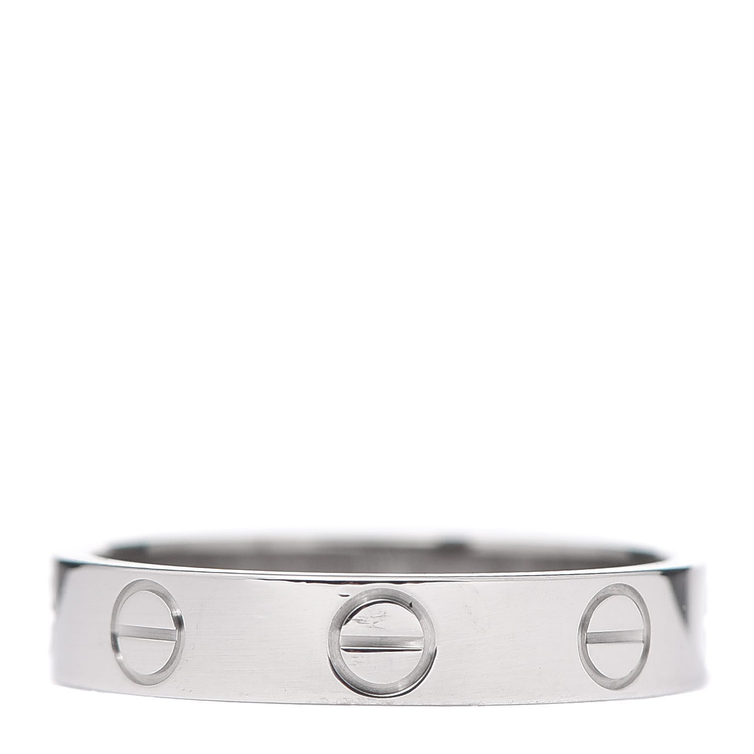 Cartier 18K White Gold 3.5mm LOVE Wedding Band Ring 50 5.25 3 of 4