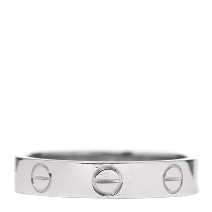 Cartier 18K White Gold 3.5mm LOVE Wedding Band Ring 50 5.25 3 of 4