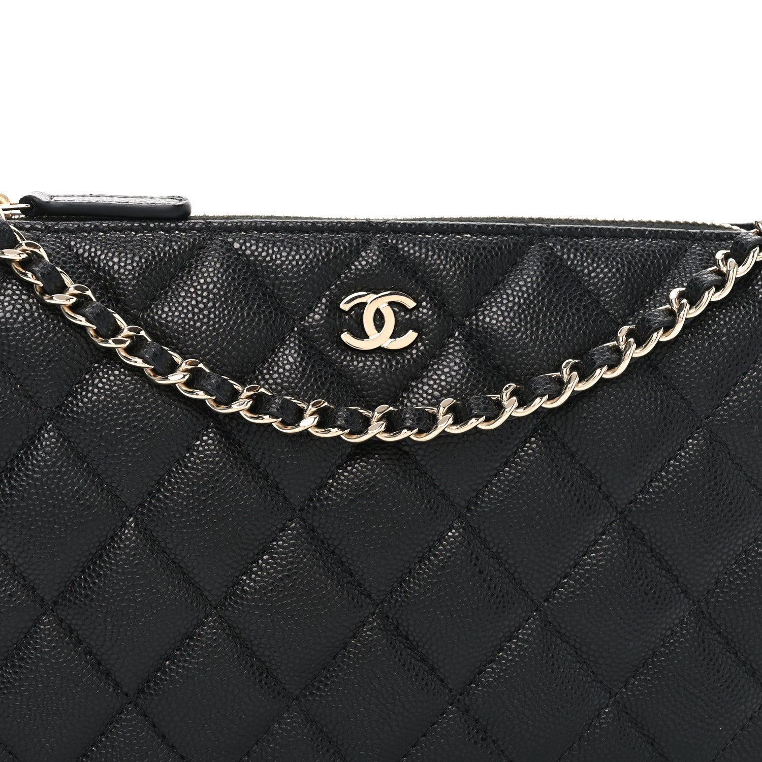 Chanel Caviar Quilted Purse With Chain Black 8 of 11