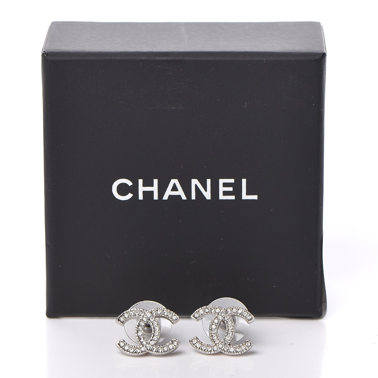 Crystal Timeless CC Earrings Silver