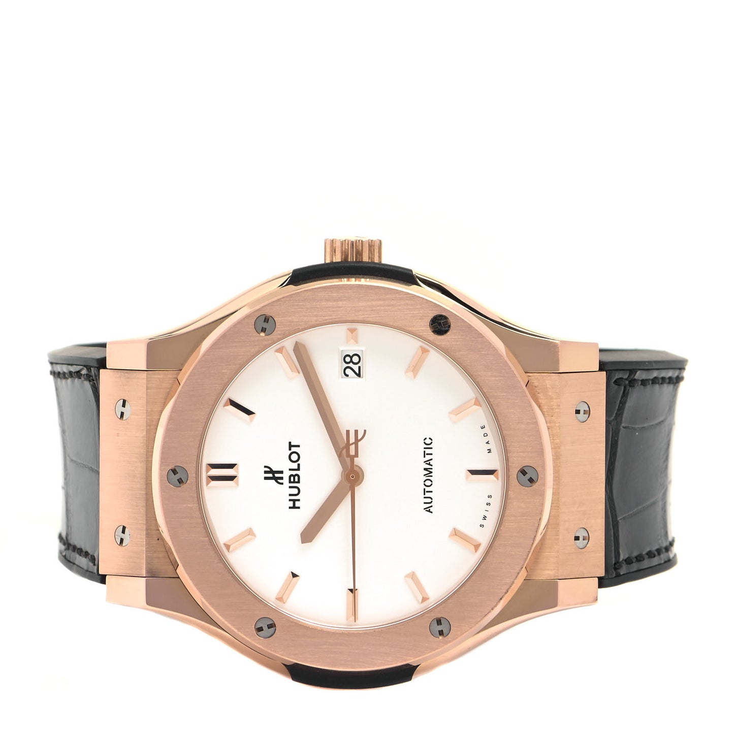 Titanium 18K Rose Gold Alligator 45mm Classic Fusion Automatic Watch 511.OX.2611.LR