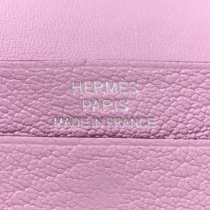 Hermes Chevre Mysore Mini Bearn Wallet Mauve Sylvestre 6 of 14