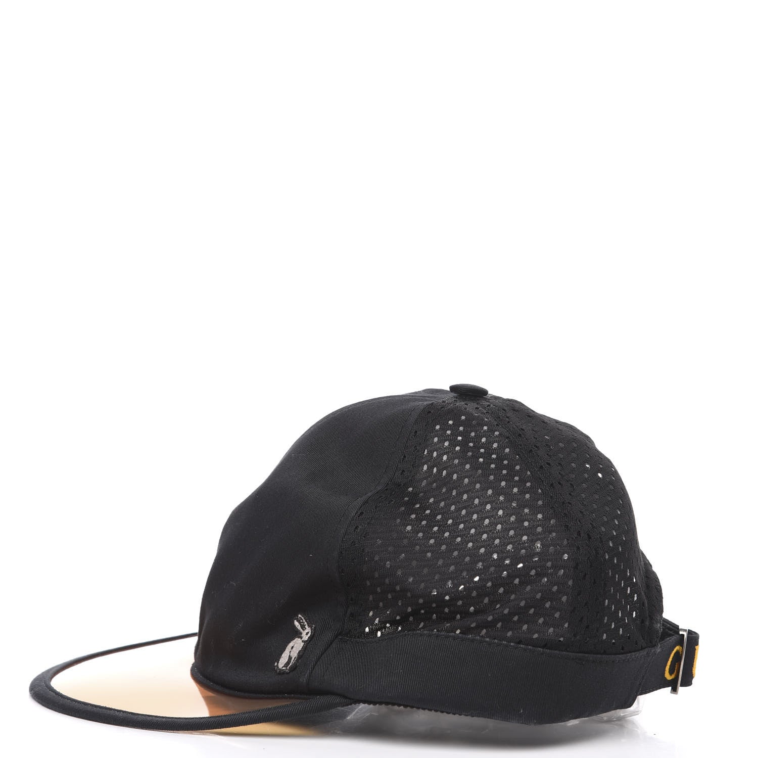 Gucci Cotton Embroidered Bunny Baseball Hat M Black 2 of 8