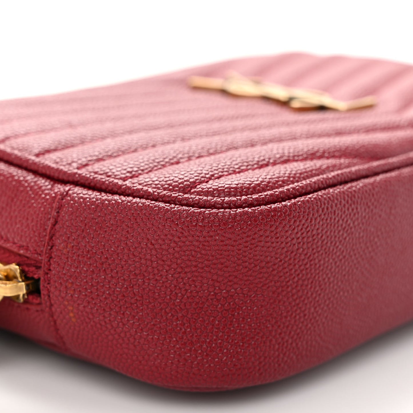 Grain De Poudre Matelasse Monogram Mini Lou Camera Bag Opyum Red
