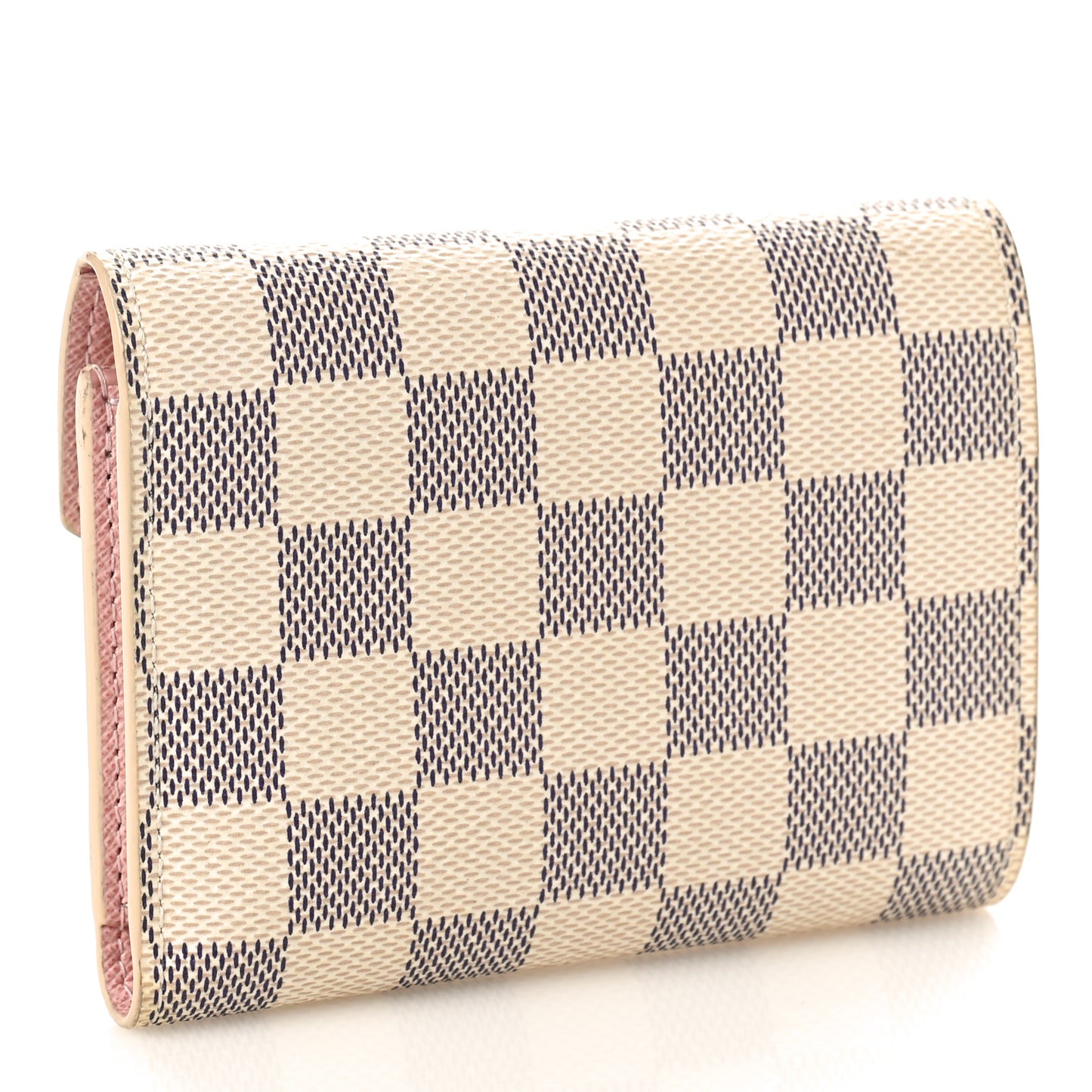 LOUIS VUITTON Damier Azur Victorine Wallet Rose Ballerine