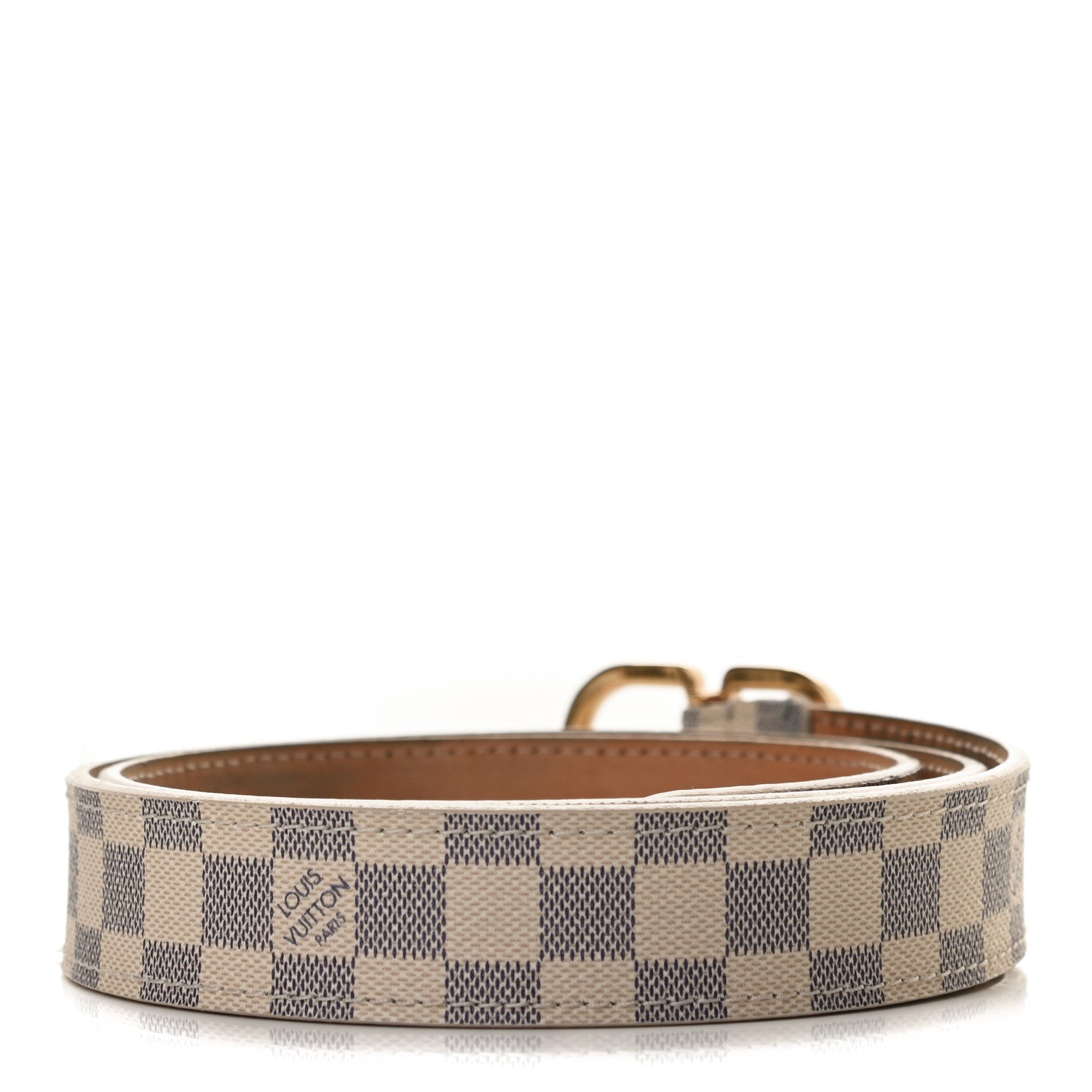Louis Vuitton Damier Azur 25mm Mini Belt 75 30 2 of 7