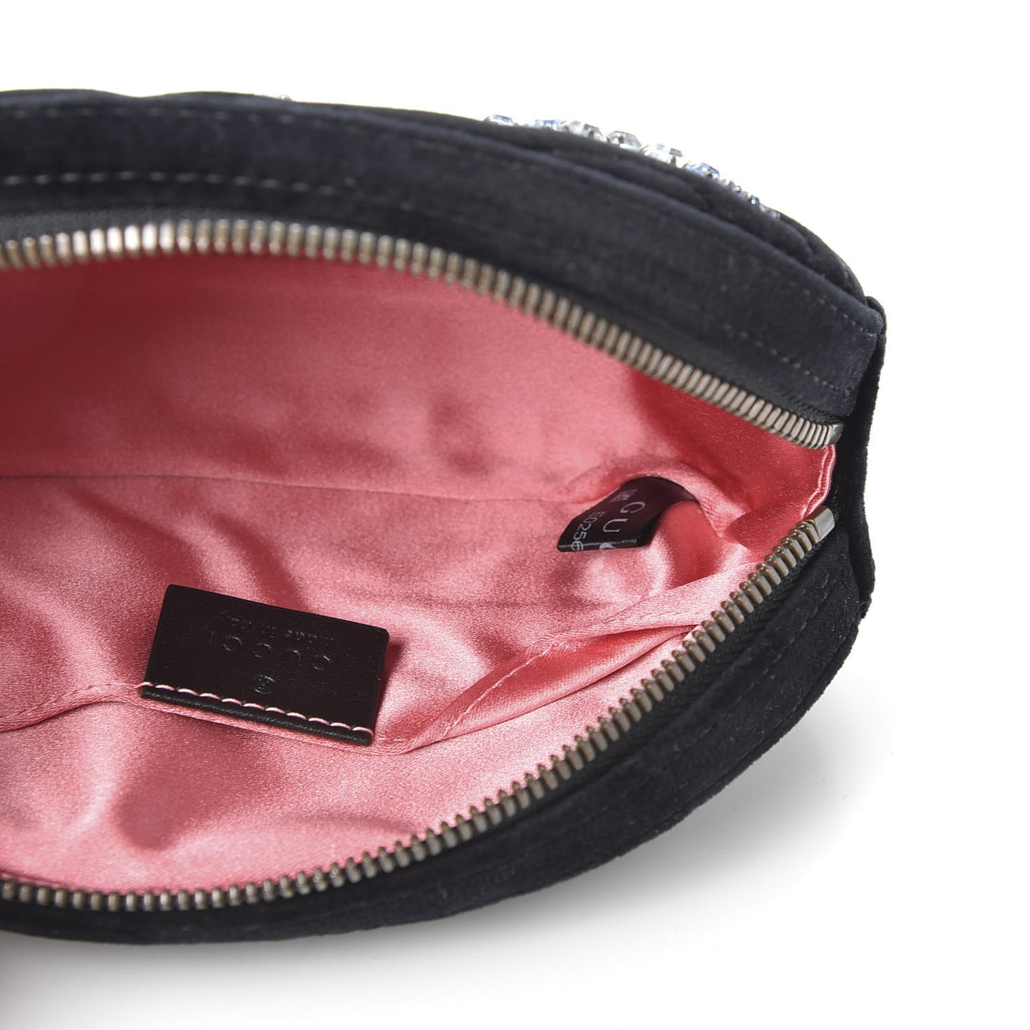 Velvet Matelasse Crystal Star GG Marmont Belt Bag 95 38 Black