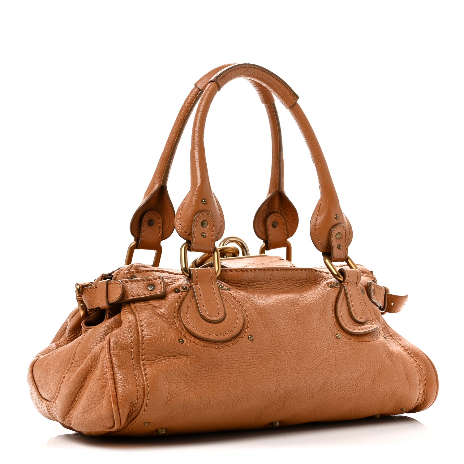 Chloe Calfskin Medium Paddington Satchel Tan 3 of 9