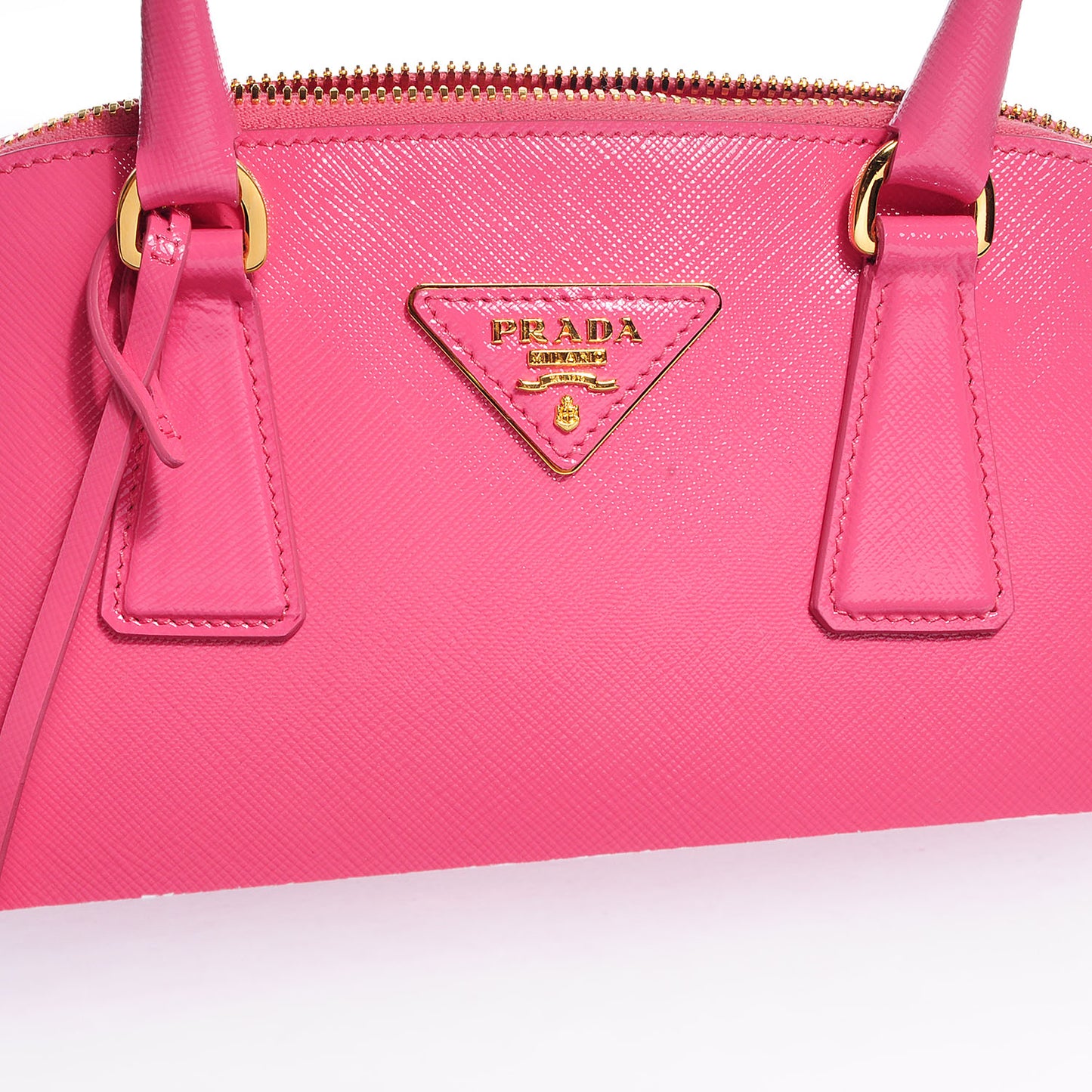 Saffiano Vernice Round Dome Tote Begonia