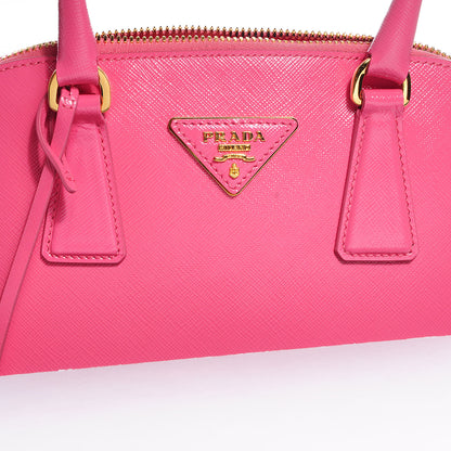 Prada Saffiano Vernice Round Dome Tote Begonia 7 of 11