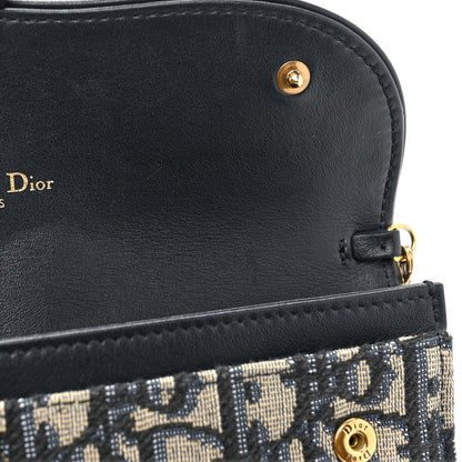 Christian Dior Oblique Saddle Chain Wallet Blue 11 of 12