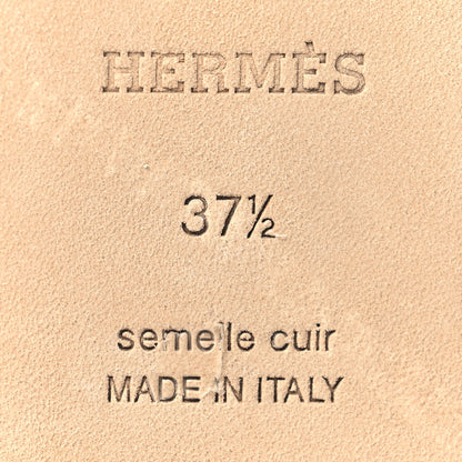 Hermes Box Calfskin Oran Sandals 37.5 Gold 8 of 9