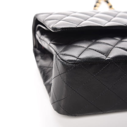 Chanel Lambskin Quilted Medium Double Flap Black 11 of 15