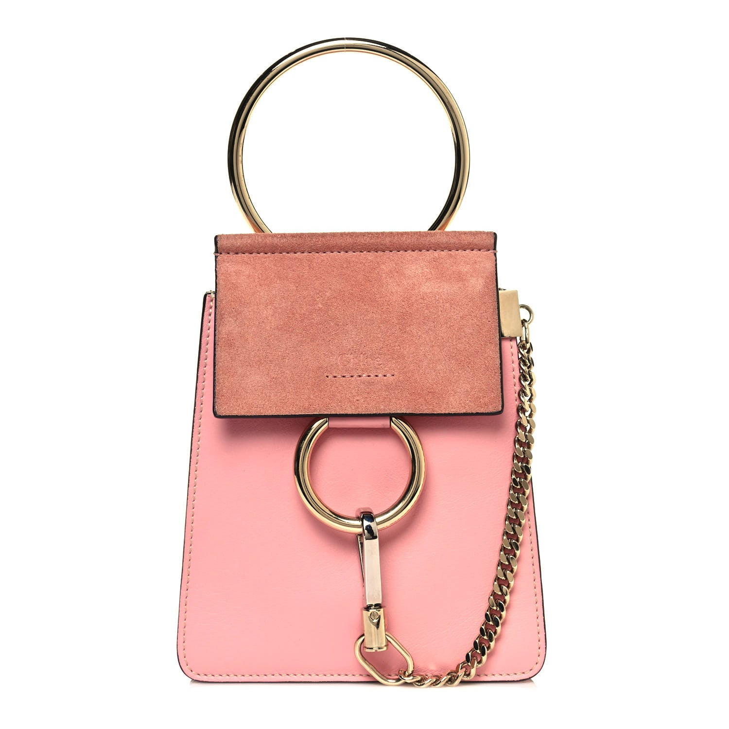 Chloe Suede Calfskin Mini Faye Bracelet Bag Washed Pink 1 of 11