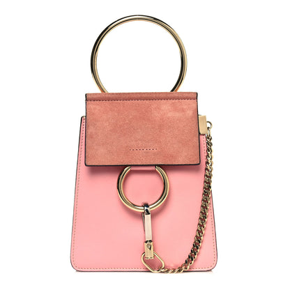 Chloe Suede Calfskin Mini Faye Bracelet Bag Washed Pink 1 of 11
