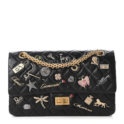 Chanel Aged Calfskin Lucky Charms 2.55 Reissue 225 Flap Black 1 of 11