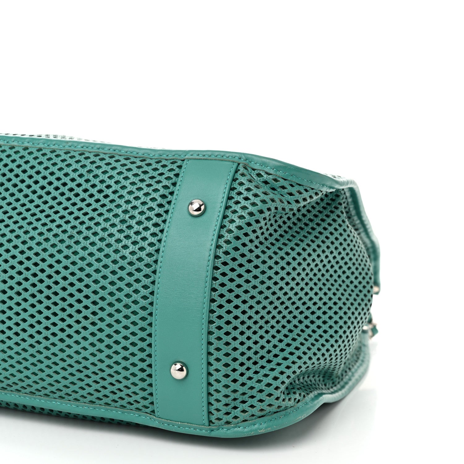 Chanel Calfskin Perforated Up In The Air North South Tote Green 10 of 11