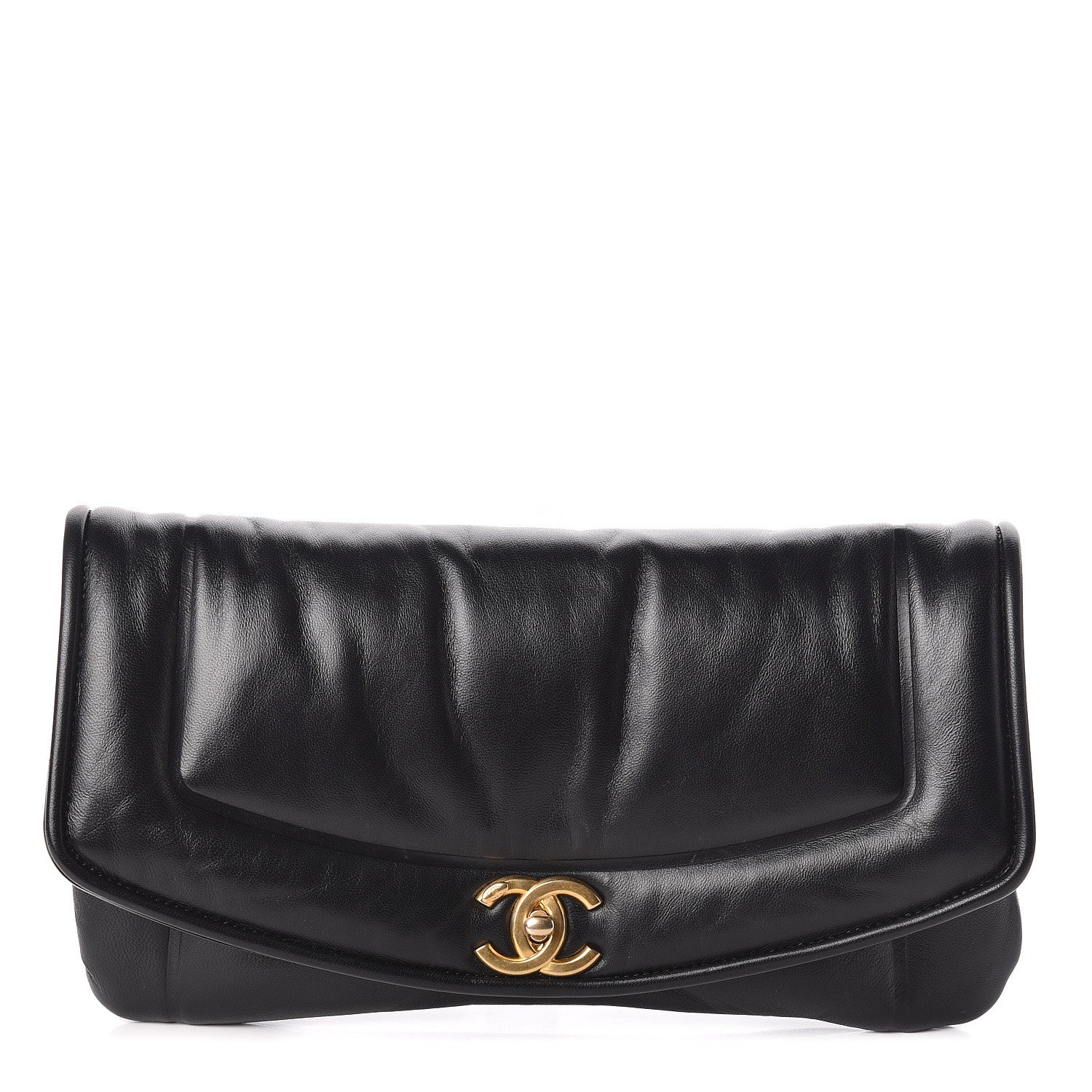 Chanel Lambskin Simply Flap Clutch Black 1 of 9
