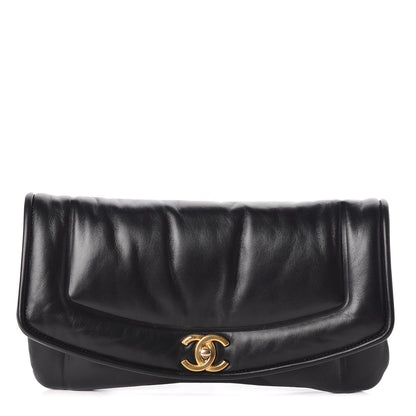 Chanel Lambskin Simply Flap Clutch Black 1 of 9