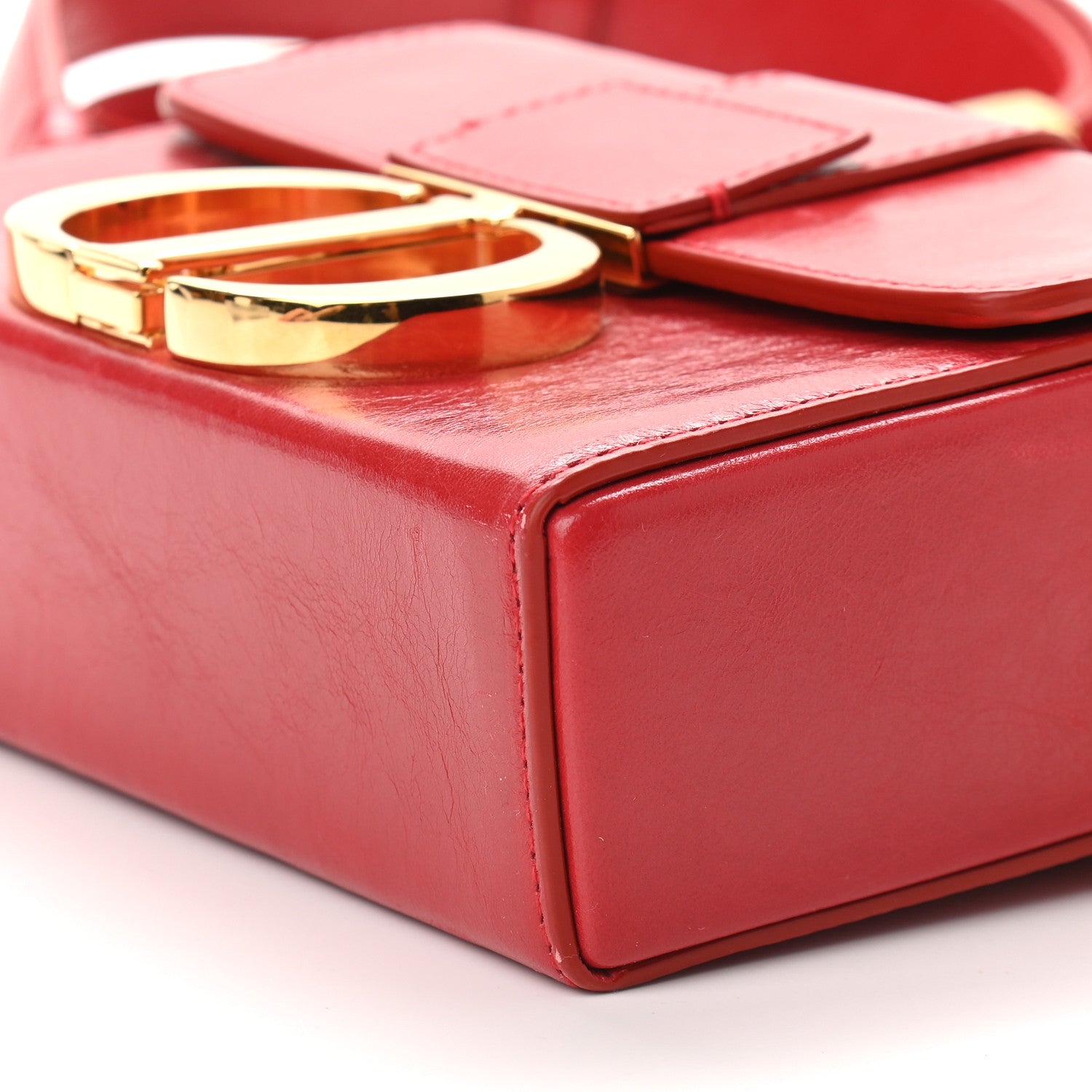 Christian Dior Crackled Lambskin 30 Montaigne Box Bag Red 8 of 10
