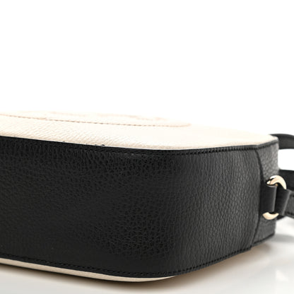 Gucci Dollar Calfskin Bi-Color Small Soho Disco Bag Mystic White Black 9 of 9