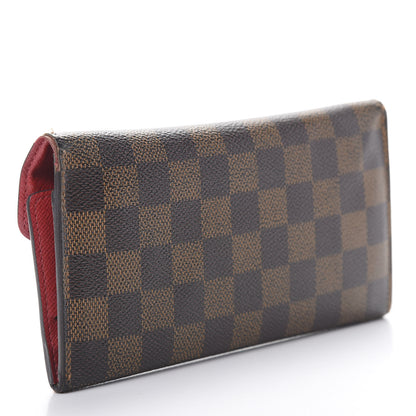 Louis Vuitton Damier Ebene Josephine Wallet Red 4 of 17