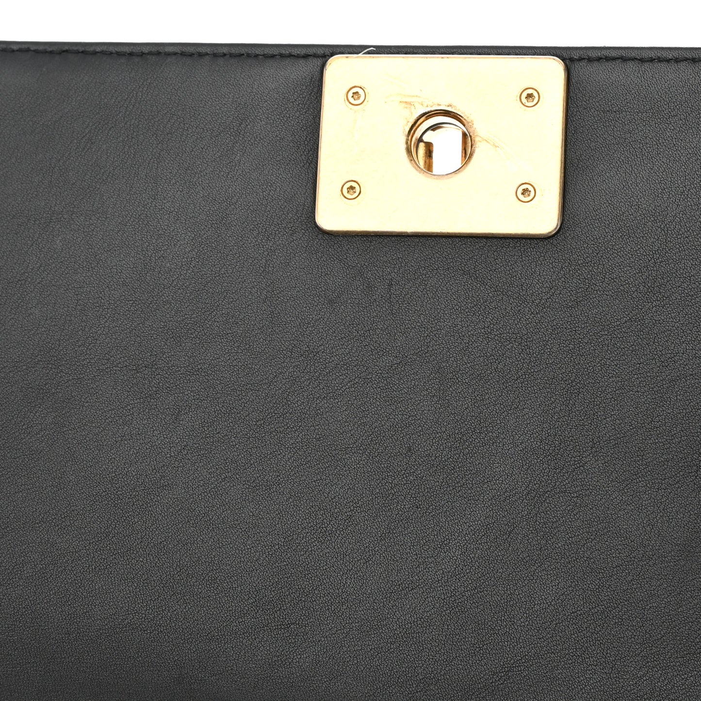 Crocodile Python Calfskin Embossed Medium Boy Flap Black Gold