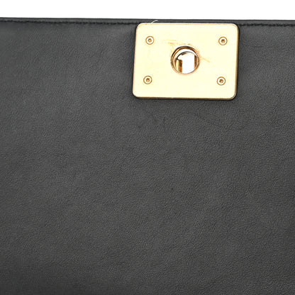 Chanel Crocodile Python Calfskin Embossed Medium Boy Flap Black Gold 12 of 17