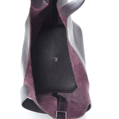 Hermes Taurillon Clemence Picotin Lock 26 GM Raisin 5 of 11