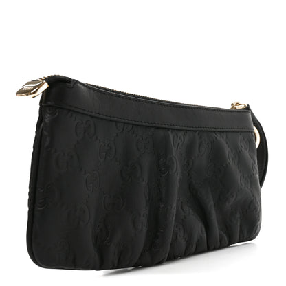 Gucci Guccissima Signature New Britt Wristlet Black 3 of 10