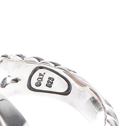 David Yurman Sterling Silver Diamond Rose Quartz 14mm Albion Ring 53 6.25 6 of 6