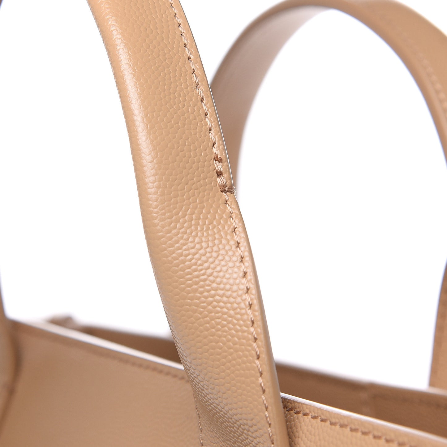 Caviar Small Studded Deauville Tote Beige