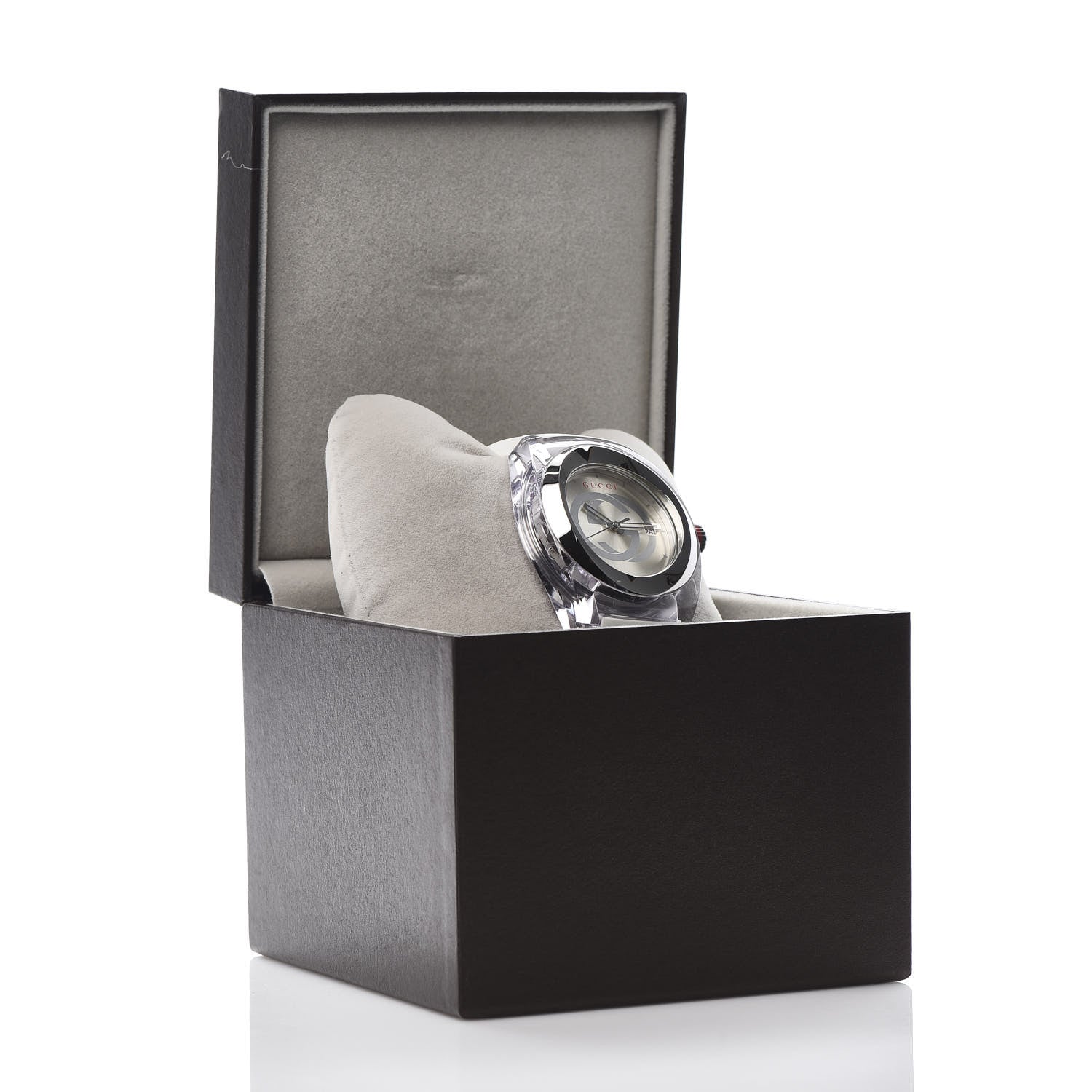 Gucci Stainless Steel Rubber 46mm Sync Web Quartz Watch White 6 of 6