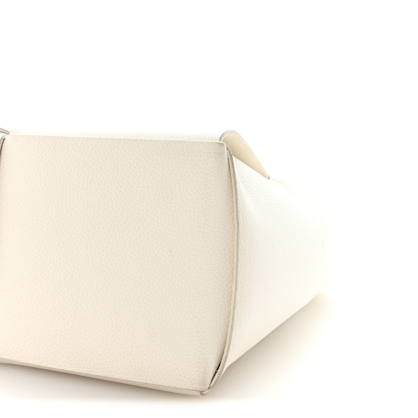 Grained Calfskin Maxi Intrecciato Medium Arco Tote White