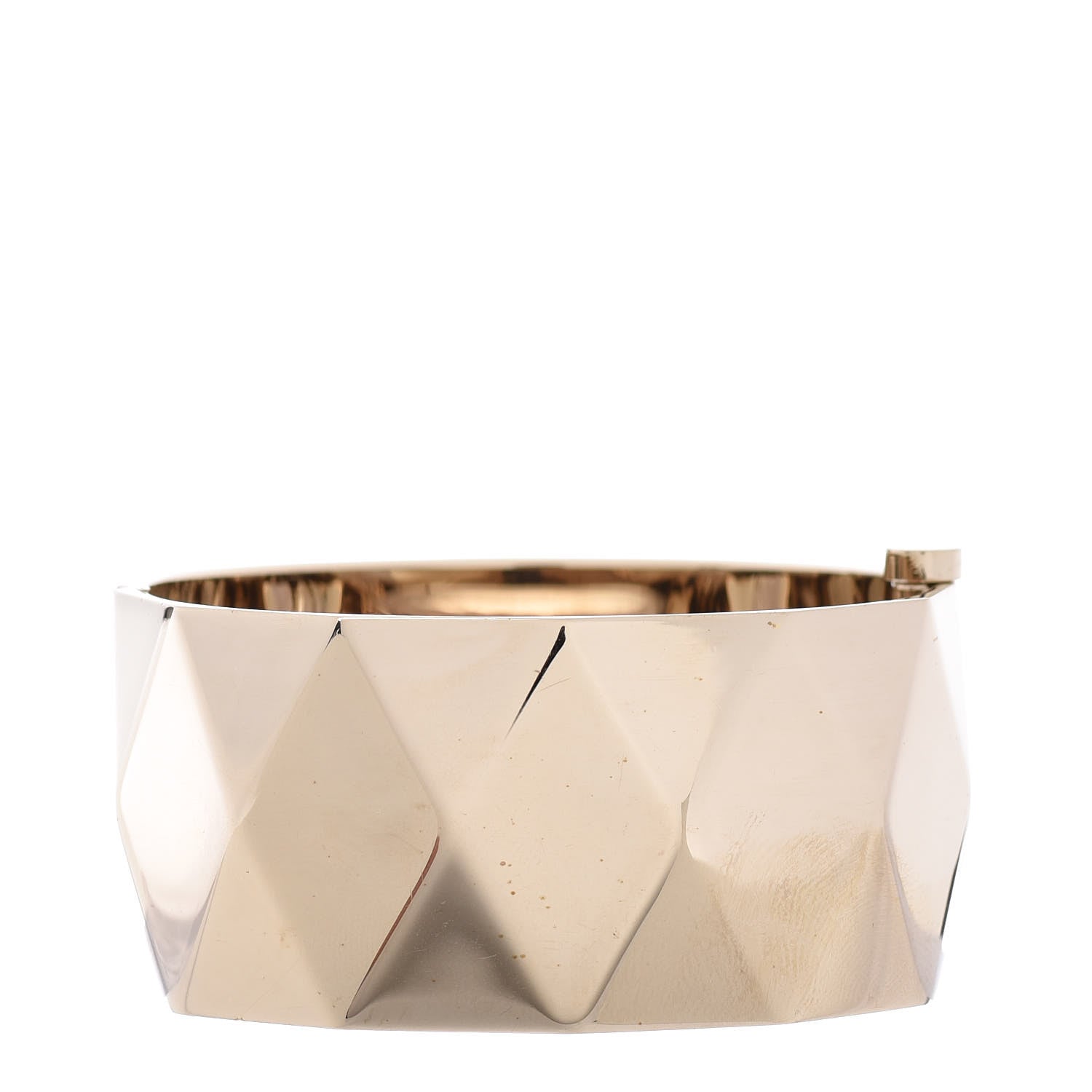 Chanel Quilted Metal CC Cuff Gold 3 of 6