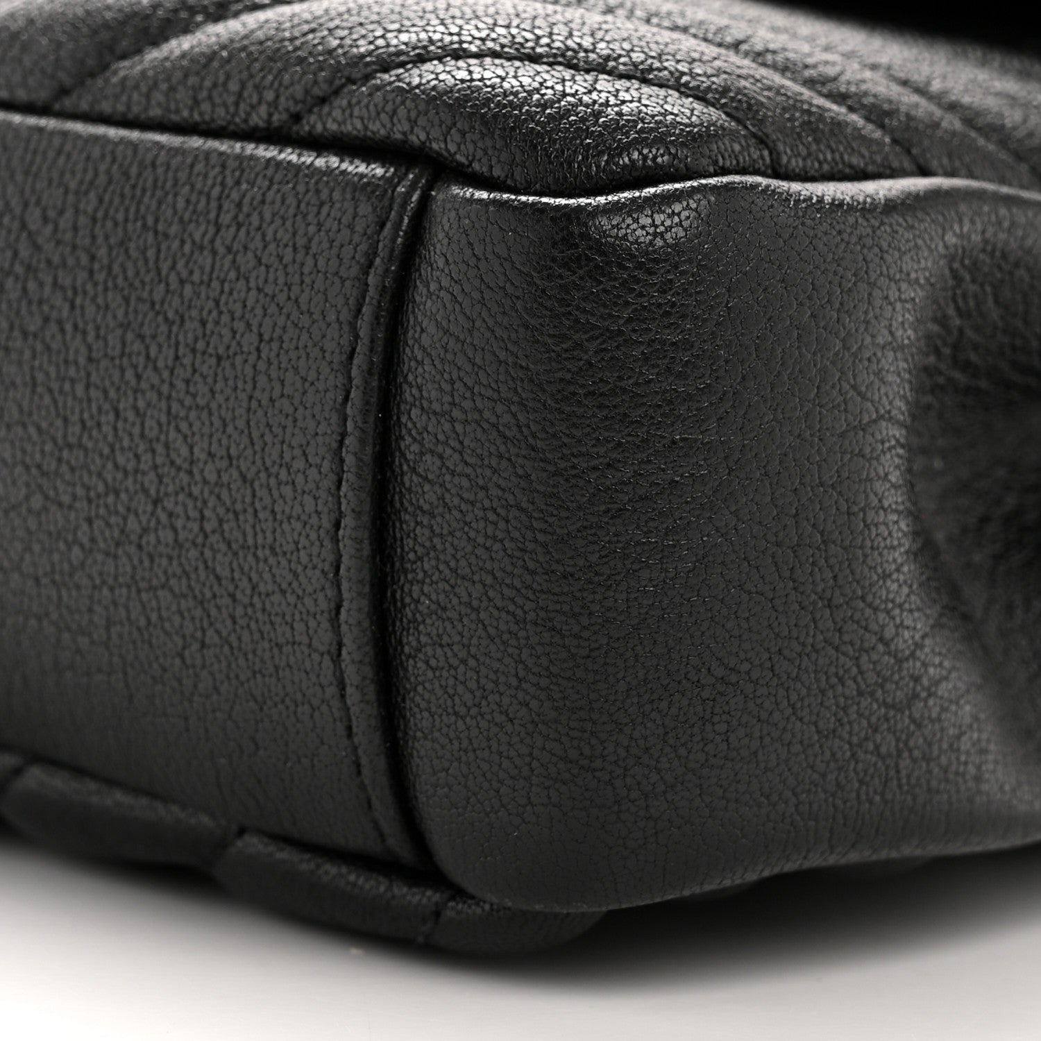 Saint Laurent Sheepskin Matelasse Chevron Monogram Medium College Bag Black 10 of 14